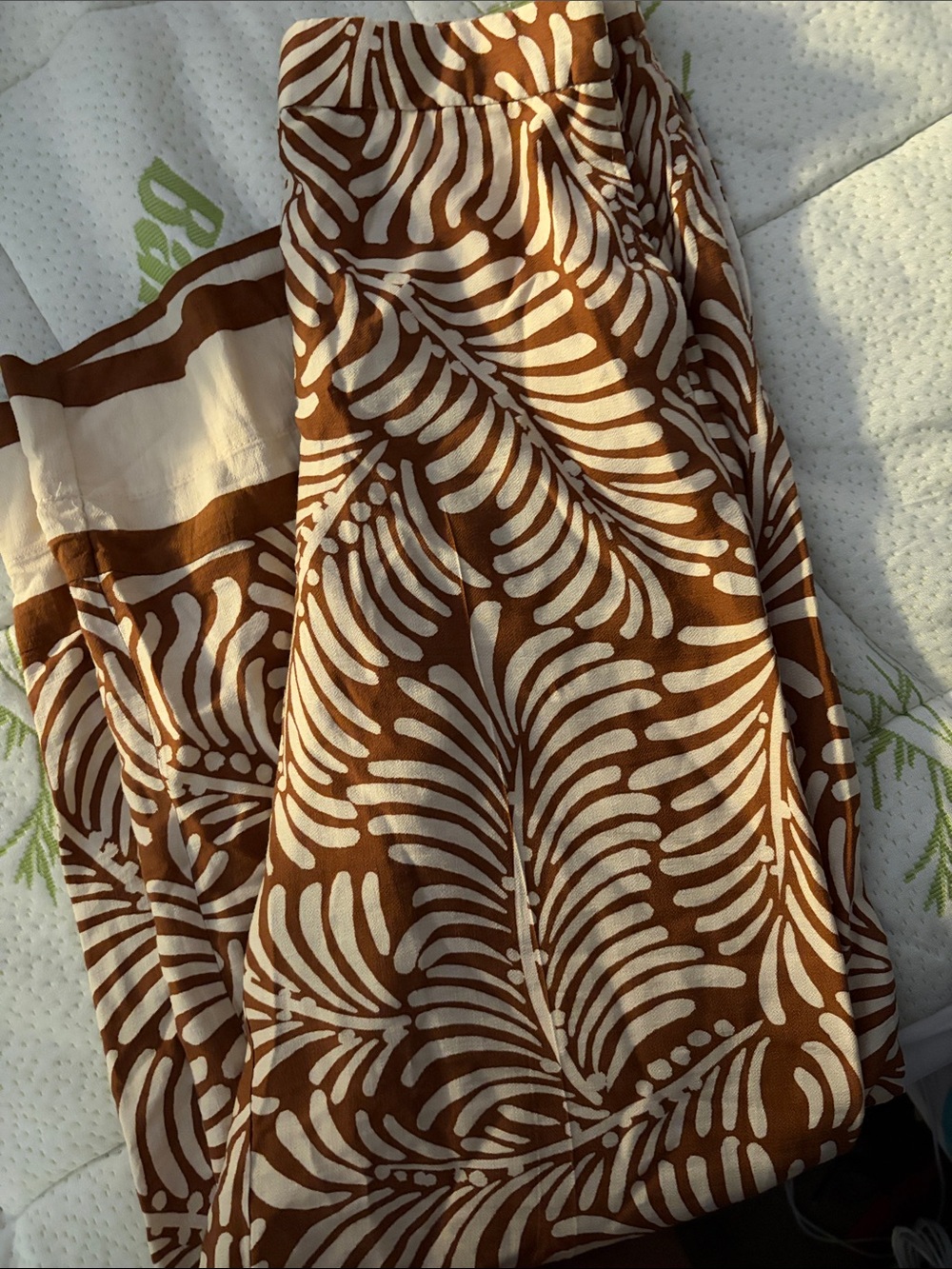 H&M Brown and Cream Zebra-Style Print Pants
